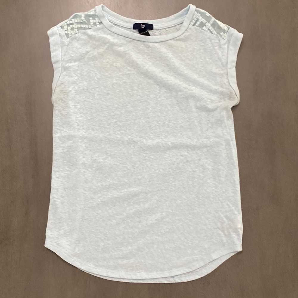 Sheer cap sleeve tee